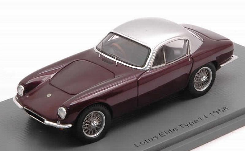 Lotus Elite Type 14 1958 (Dark Red/Silver) by spark-model