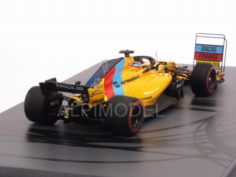 McLaren MCL33 #14 GP Aubu Dhabi 2018 Fernando Alonso Last F1 Race - spark-model