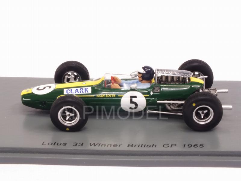 Spark S7132 1/43 1965 LOTUS 33  JIM CLARK WINNER BRITISH GP F1 MODEL 