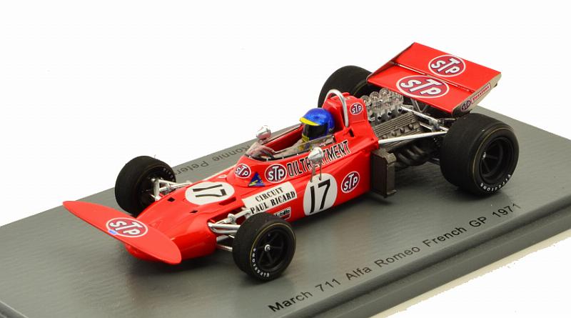 SPARK-MODEL S7161 March 711 #17 GP France 1971 Ronnie Peterson 1/43