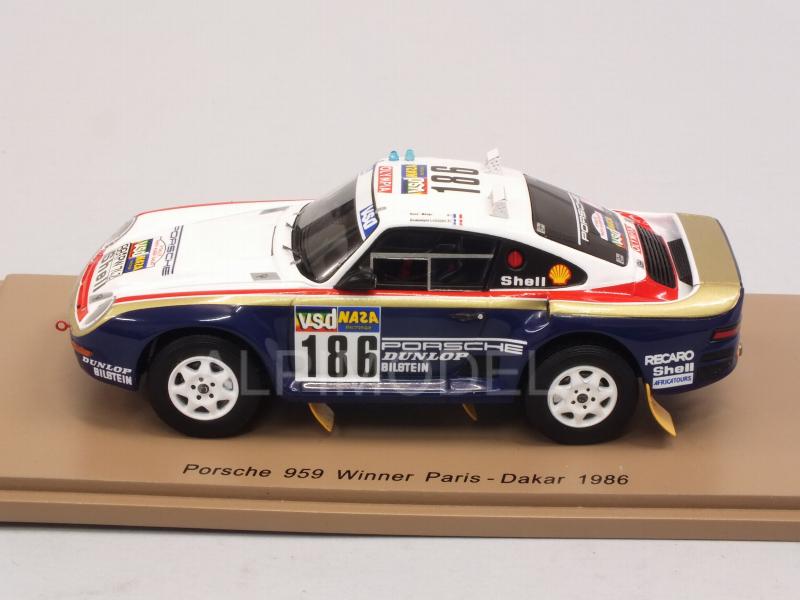 Porsche 959 #186 Winner Paris Dakar 1986 Metge - Lemoine - spark-model