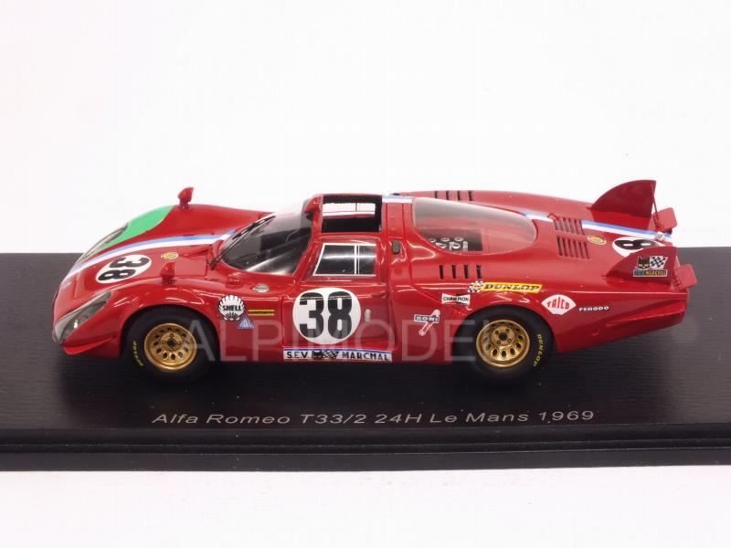 Alfa Romeo T33/2 #38 Le Mans 1969 Gosselin - Bourgoignie - spark-model
