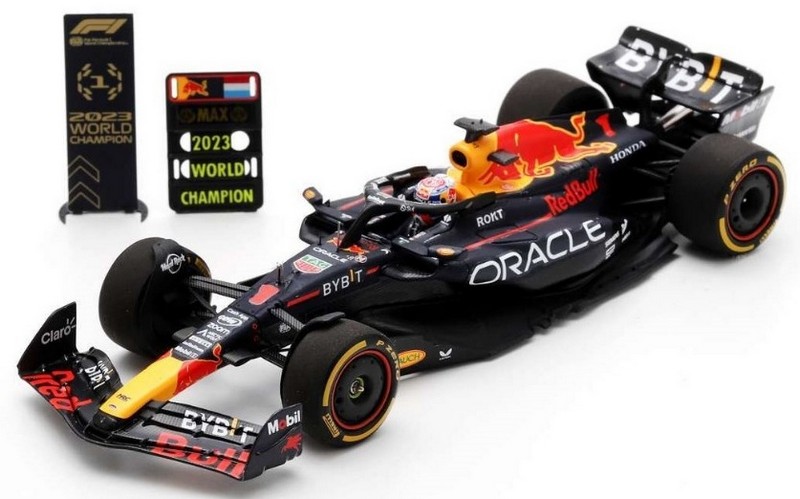 Red Bull RB19 #1 GP Qatar 2023 Max Verstappen World Champion (with pitboard) by spark-model
