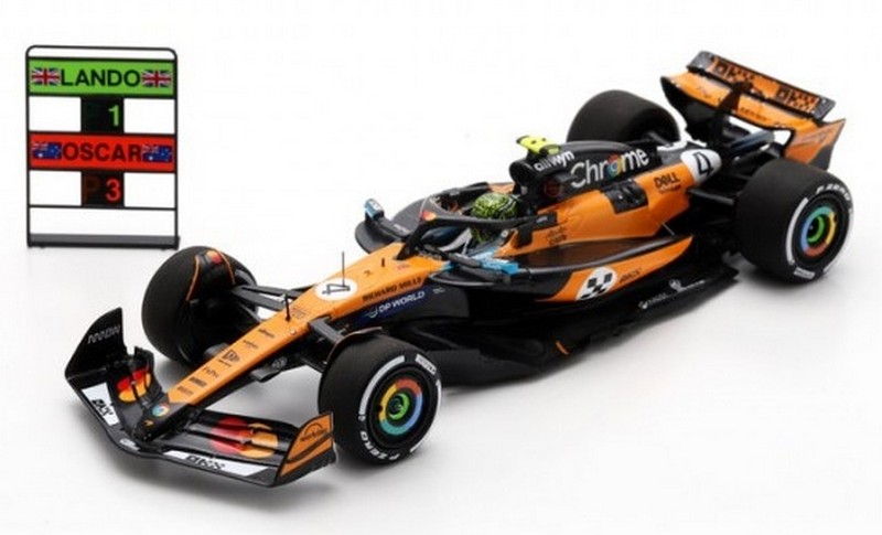McLaren MCL39 #4 Winner GP Monaco 2025 Lando Norris World Champion (with pit board) by spark-model