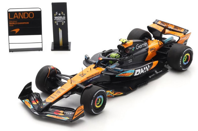 McLaren MCL39 #4 GP Abu Dhabi 2025 Lando Norris World Champion (with pit board)(large box) by spark-model