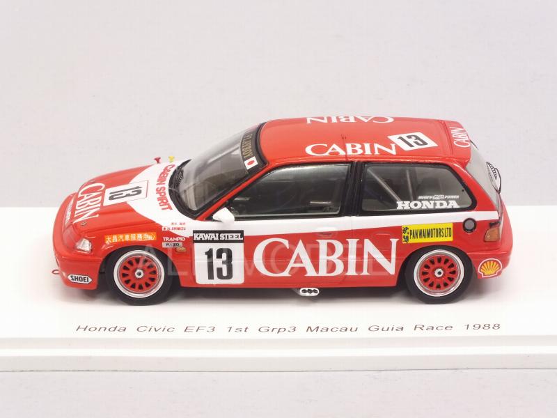 Honda Civic EF3 #13 1st Gr.3 Macau Guia Race 1988 Kazuo Shimizu - spark-model