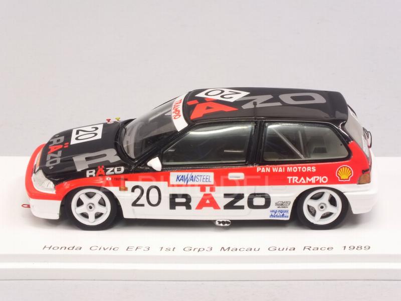 Honda Civic EF3 #20 1st Gr.3 Macau Guia Race 1989 T.Tsutsumi - spark-model