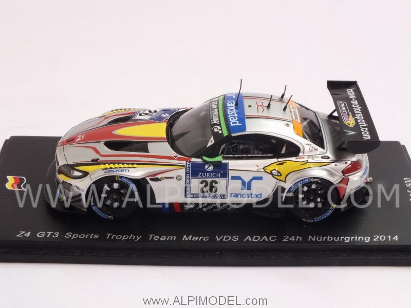 BMW Z4 GT3 Sports Trophy Team Marc VDS ADAC #26 Nurburgring 2014 Leinders -Palttala -Catsburg-Adorf - spark-model