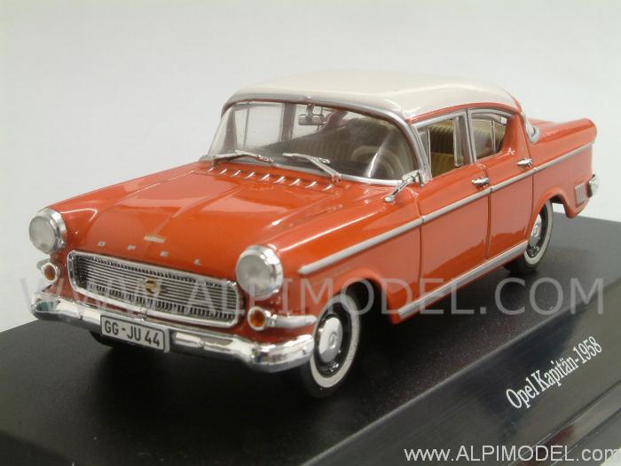 Opel Kapitaen 1958 (Coral Red/Alabaster White) by starline