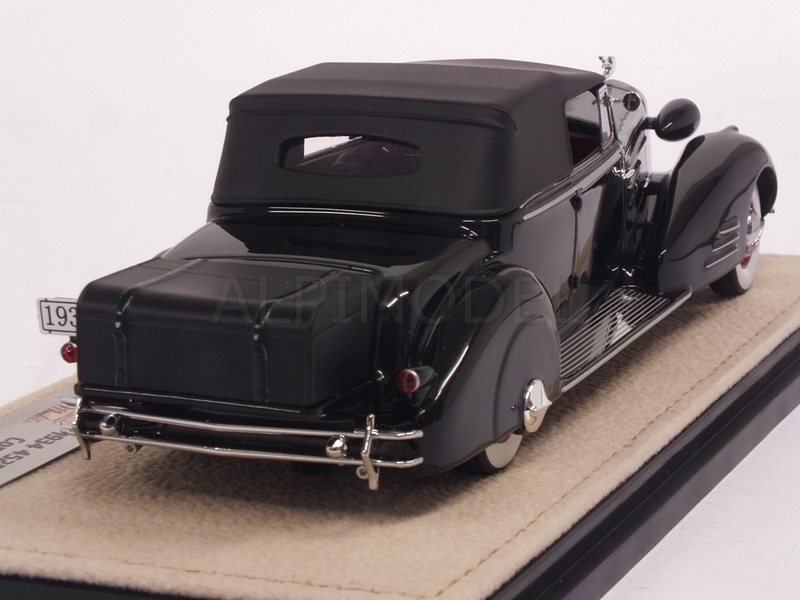 Cadilllac Victoria Convertible Coupe 452D V16 closed 1934 (Black) - stamp-models