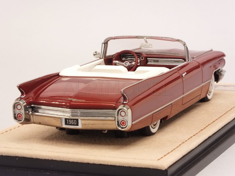 Cadillac Series 62 Convertible open 1960 (Pompeian Red Metallic) - stamp-models