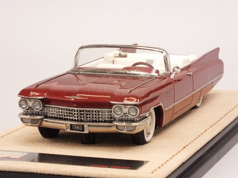 Cadillac Series 62 Convertible open 1960 (Pompeian Red Metallic) by stamp-models