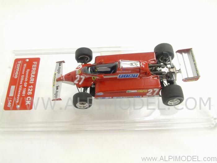 Ferrari 126 CK Winner GP Spain 1981 Gilles Villeneuve (Limited Edition 140pcs.) - tameo