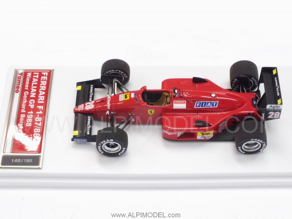 Ferrari F1-87/88C #28 Winner GP Italy 1988 Gerhard Berger (HQ Metal model) - tameo