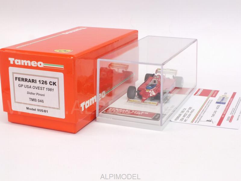 Ferrari 126 CK #28 GP USA West 1981 Didier Pironi (HQ Metal model) - tameo