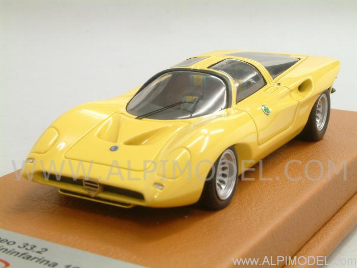 Alfa Romeo 33 Coupe Prototipo Speciale Paris Autoshow 1969 (Yellow) Limited Ed. 60pcs. by tecnomodel