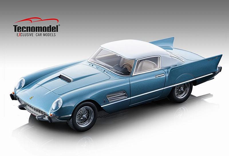 Ferrari 410 Super Fast (0483 SA) 1956 (Metallic Light Blue/White) by tecnomodel