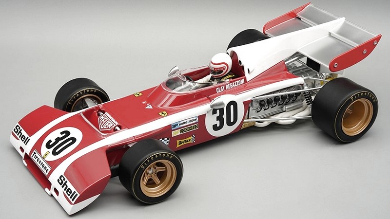 Ferrari 312 B2 #30 Test  GP Belgium 1972 Clay Regazzoni  (with display case and driver figure) by tecnomodel