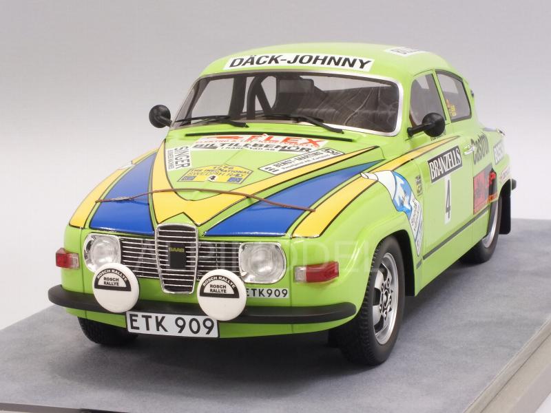 Saab 96 V4 #4 Winner Rally Sweden 1976 Eklund - Cederberg 1:18 by tecnomodel