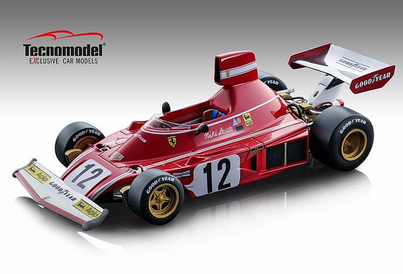Niki Lauda Spain GP 1974-1/18 TM18-89A Tecnomodel Tecnomodel Ferrari 312 B3 #12 Winner 