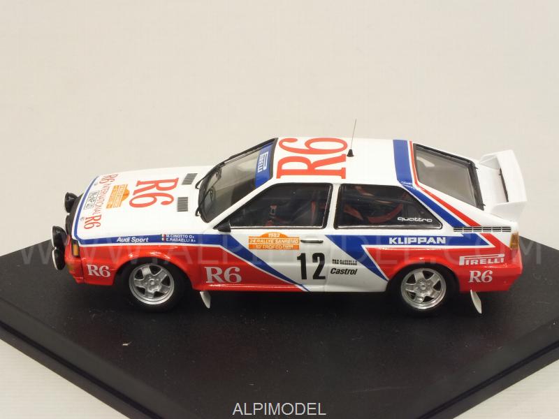 1:43 Trofeu 1616 Audi QUATTRO r6 Rally San Remo 1982 CINOTTO/RADAELLI 