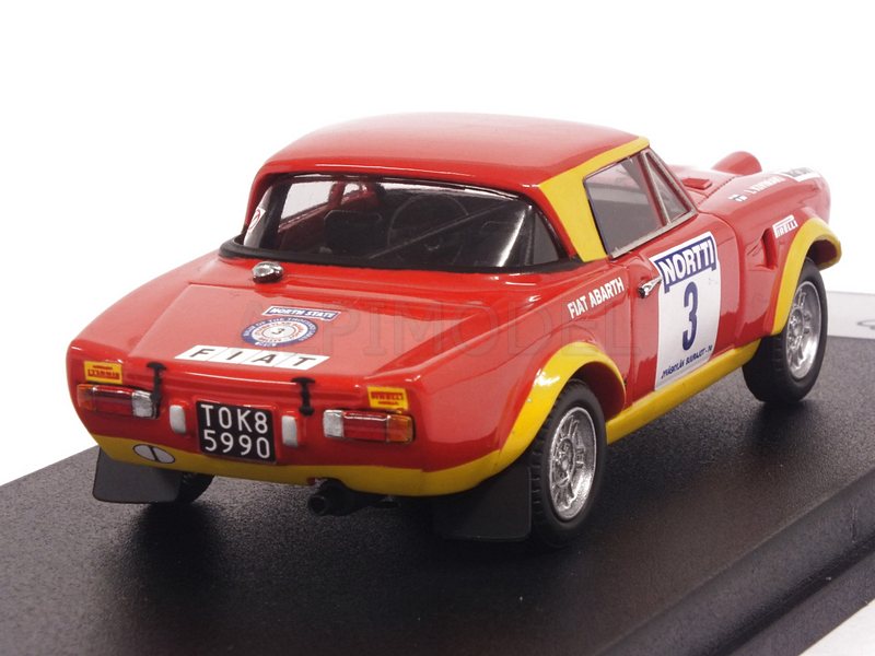 Fiat 124 Abarth #3 Rally 1000 Lakes 1974 Alen - Kivimaki - trofeu