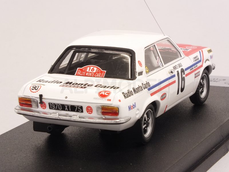 Opel Ascona #16 Rally Monte Carlo 1972 Ragnotti - Thimonier - trofeu