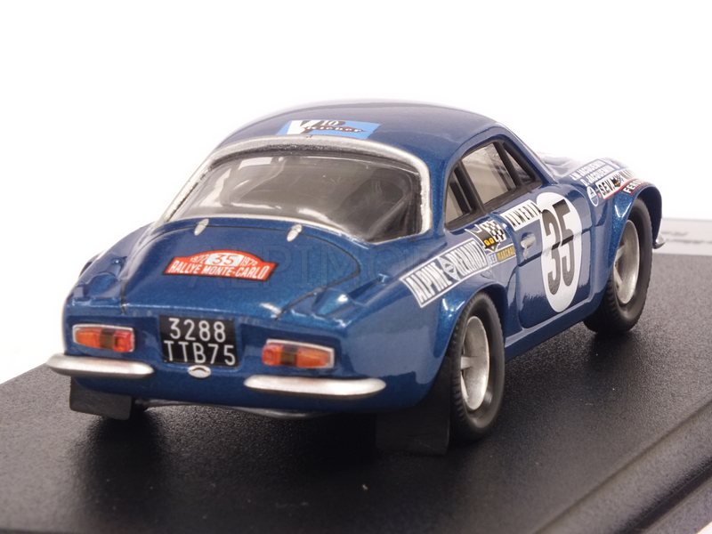 Alpine A110 Renault #35 Rally Monte Carlo 1972 Jacquemin - Lebeau - trofeu