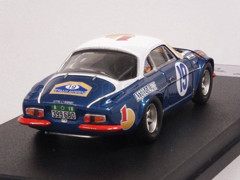 Alpine A110 Renault #19 Rally Acropolis 1972 Siroco - Andiopoulos - trofeu