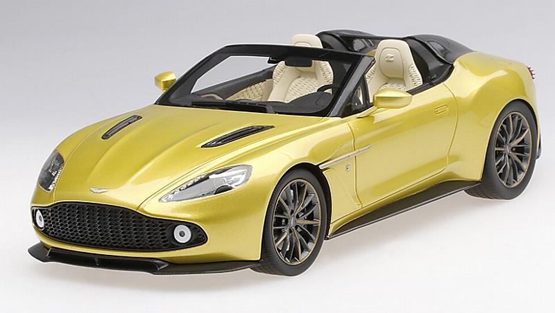 Aston Martin Vanquish Zagato Speedster (Cosmopolitan Yellow) Top Speed Edition by true-scale-miniatures