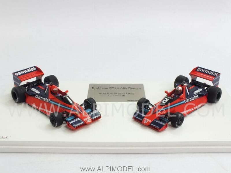 Brabham BT46 Alfa Romeo Set (2 cars) 1st-2nd GP Italy Niki Lauda - John Watson by true-scale-miniatures