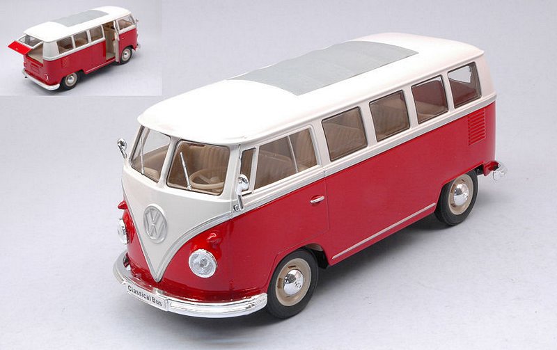 Volkswagen T1 Bus 1962 (Red/White) by welly