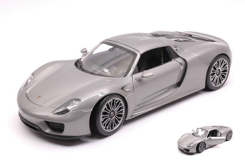 Porsche 918 Spyder Hard Top (Grey Metallic) by welly