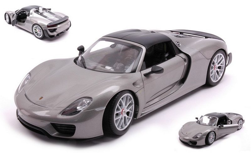 Porsche 918 Spyder closed Top (Grey) by welly