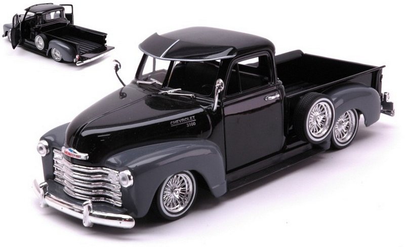 Chevrolet 3100 PickUp Low Rider 1953 (Black/Grey) by welly
