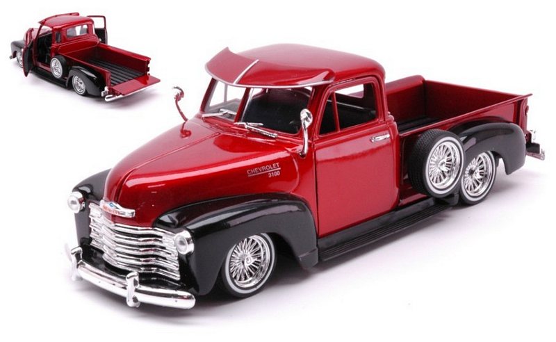 Chevrolet 3100 PickUp Low Rider (Metallic Red/Black) by welly