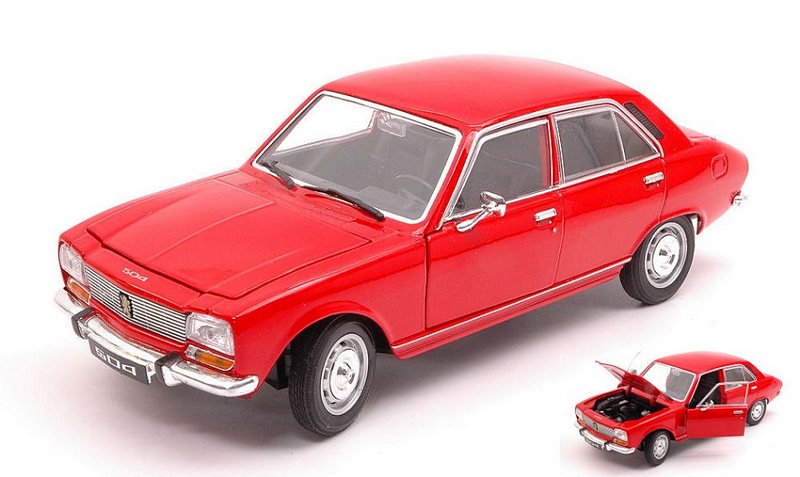 Peugeot 504 1975 Red 1:24 by welly