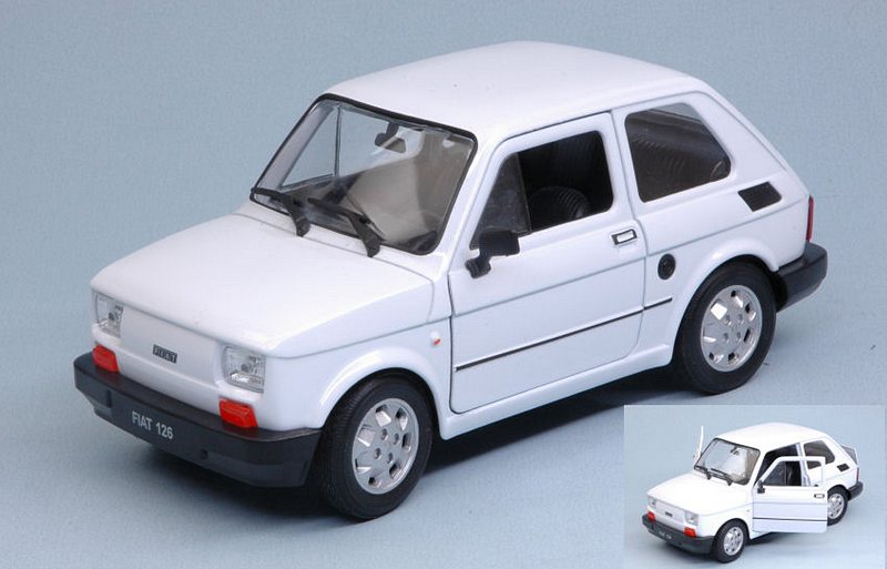 Fiat 126 1973 (White) by welly
