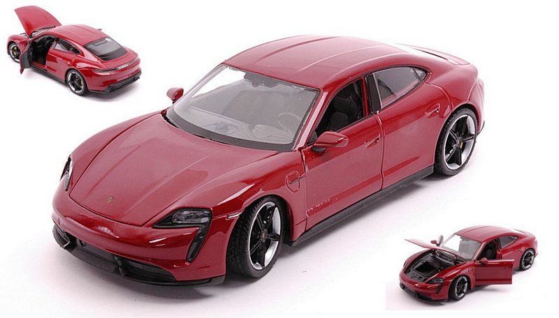 Porsche Taycan Turbo S (Dark Red) by welly