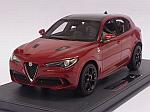 Alfa Romeo Stelvio Quadrifoglio Los Angeles Autoshow 2016 (Rosso Competizione) with display case