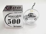 Fiat 500 'INTOCCABILE Al Silver' Brums 2007 Christmas tree ball (Chrome Silver)