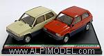 Fiat Panda 30 1980 (Avorio Senegal) + Fiat Panda 45 (Rosso Siam)