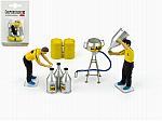 Fuel Set Kit - Kit Set Carburante (Mechanics figurines/Petrol Funnels-Cans-Drums)