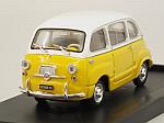 Fiat 600D Multipla 1960 (Bianco/Giallo) by BRUMM