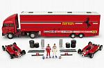 Ferrari Race Transporter Set F1 GP Italy 1982 +2x Ferrari 126C2 + figures + accessories
