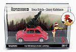 Fiat 500F 1965 Babbazza Natale AUTOSTOP (brown hair/castana)  Christmas Special Edition by BRUMM