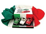 Fiat 500D 1960 Set Verde-Bianco-Rosso 35mo Anniversario Brumm (with Italian flag)