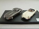 Jaguar E Type 50th Anniversary Set(Coupe Gunmetal +  Spider White) Salon de Paris 1961