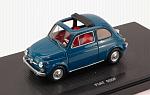 Fiat 500 F Open Soft Top 1965 Blue 1:43