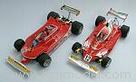 Set Ferrari 312T Niki Lauda & Ferrari 312T4 Gilles Villeneuve (Limited Edition 2500 pcs) (1/18)